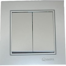 Makel Karea Komütatör Gümüş Modül+Kapak+Çerçeve