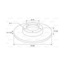VALEO 186274 FREN DİSKİ ÖN BMW 3 E36  DÜZ 286mm