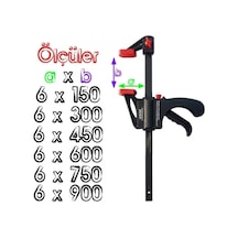 Eltos 6x150 MM Hafif Tip Sürgülü Tek Ele Uygun Iç Dış Işkence Kıskaçn11