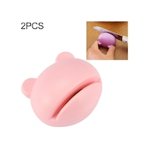 2 Adet Çok Fonksiyonlu Karikatür Tasarım Bıçak Bileyici Pembe