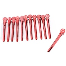 Suntek 12 Adet Paslanmaz Ördek Kesit Klipleri Berber Saç Kesimi Kırmızı