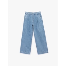 Koton Pamuklu Kemer Detaylı Cepli Düğmeli Geniş Paça Jean Pantolon - Wide Leg Jeans Açık İndigo 6wal40110md Açık İndigo Koton Pamuklu Kemer Detaylı Cepli Düğmeli Geniş Paça Jean Pantolon - Wide Leg Jeans Açık İndigo 6wal40110md Açık İndigo