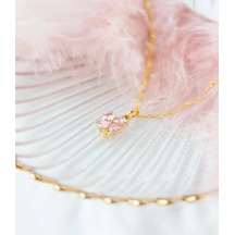 Pembe Yonca Kolye