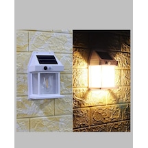 1800 Mah Pilli Solar Duvar Aydınlatma Beyaz - Siyah