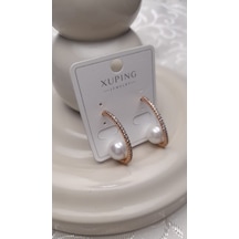 Uzel Xuping Küpe Çelik, Zirkon Taşlı, Yuvarlak Halka Küpe, Zarif Ilgi Çekici Şık Çelik Küpe Rose Gold Uzel Xuping Küpe Çelik, Zirkon Taşlı, Yuvarlak Halka Küpe, Zarif Ilgi Çekici Şık Çelik Küpe Rose Gold