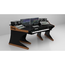 Studioka Solutions / Pro Pash L Stüdyo Masası Siyah - Ceviz Detay