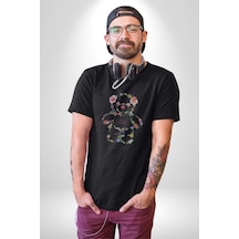 Sadece Yaşamak Unisex Unisex Siyah Organik Baskılı T-shirt Penye Yüksek Kalite Siyah