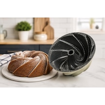 Rüzgar Gülü Model Döküm Kek Kalıbı Göbekli Bundt 24 Cm Çap, 9 Cm Derinlik Yapışmaz Kaplama Diğer