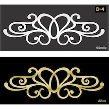 Dekoratif Aynalı Pleksi Mobilya Dolap Süsü 32 X 10 Cm D-4 (220072406)