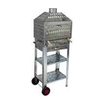 Metehan MTH-117 Davlumbazlı - Bacalı - Çekmeceli - Lama Izgaralı - İki Tekerlekli Mangal