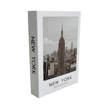 2025-708 New York Unıted States Dekoratif Kitap Kutusu