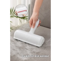 Tüy Gırgırı - Hazneli Tüy Toplayıcı - Koltuk Kazak Kıyafet Tüy Toplama - Kıl Toplayıcı Beyaz