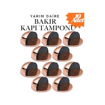 10 Adet Bakır Yarım Daire Yapışkanlı Kapı Tamponu Kapı Stoperi Metal Kapı Stopu Durdurucu