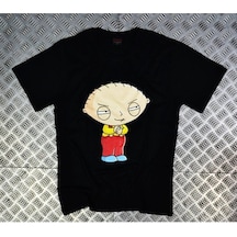 Stoned&Fame Unisex Siyah Famıly Guy Baskılı T-shirt SIYAH