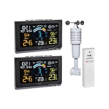 Kablosuz Meteoroloji İstasyonu Spring Breeze Plus Tfa 35.1140.01.plus Ekonomi Seti, 2 Renkli Ekran Ve Ek Vericiyle