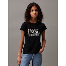 Uyguntarz Çocuk Moody Baskılı Pamuklu Tshirt Siyah
