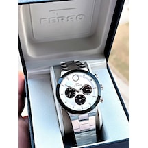 Ferro 30 Mt Suya Dayanıklı Çelik Kordon Kararma Renk Atma Yapmaz Erkek Kol Saati Vs.blkt.0049 Siyah