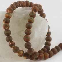 Gld-spt- Tibet Akik Taşı Mat 8 Mm-yeşil-1 Çok renkli