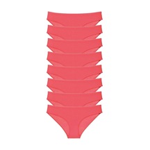 8 Adet Süper Eko Set Likralı Kadın Slip Külot Fuşya Çok Renkli