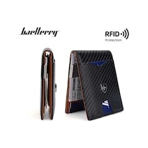 Baellerry Minimalist Rfıd Koruma Çift Kat Deri Çoklu Kart Cüzdan Erkek Kartlık 001