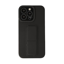 İphone 14 Pro Kılıf Mega Standlı Silikon - Siyah