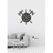 Balta Desenli Dekoratif Metal Duvar Tablosu