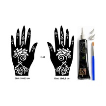 Hint Kınası Ve Şablonla Geçici Dövme Yapma Seti Set 52
