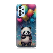 Samsung Galaxy A53 Uyumlu Renkli Balonlar Ve Panda Desenli Silikon Kılıf