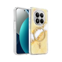 Onegif Xiaomi Redmi Note 15 Pro 4g Lotus Simli Magsafe Kapak - Gümüş