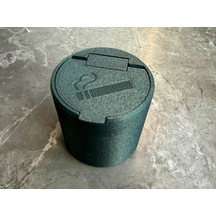 3d Baskı Kapaklı Küllük Menteşeli Rüzgar Ve Koku Önleyici Dekoratif Sigara Küllüğü 11 Cm