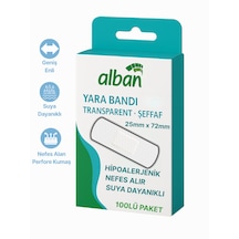 Şeffaf Yara Bandı 25mm X 72mm 100 Lü Paket