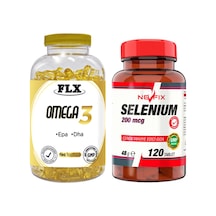 Omega 3 Balık Yağı 180 Softgel & Nevfix Selenyum 200 Mcg 120 Tablet