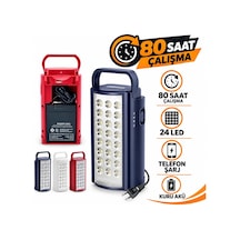 24 Led Li 80 Saat Aydınlatma Süreli Powerbank Özellikli Şarjlı Akülü Işıldak