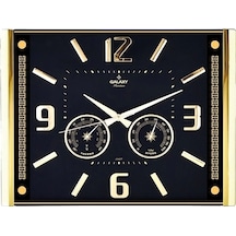 Premium Barometreli Isı - Nem Ölçer Kabartma Rakamlı Duvar Saati 41.5x32cm 707-a-1 4767 Çok Renkli