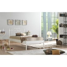 Bedliga Hatkus-S Ferforje Metal Tek Kişilik Karyola