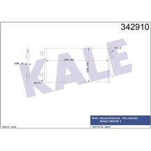 Kale Klıma Radyatoru Kondenser Renault Master Iı 2.5 Dcı 03/ / Opel Movano 1.9 Dtı 98/01 Klr-342910