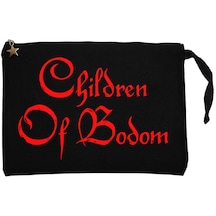Children Of Bodom Yazı Siyah Clutch Astarlı Cüzdan / El Çantası