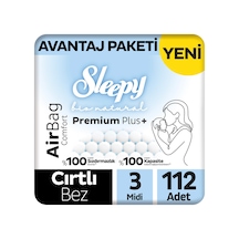 Bio Natural Premium Plus Airbag Comfort Avantaj Paketi Bebek Bezi 3 Numara Midi 112 Adet