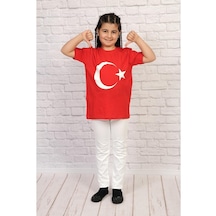 23 Nisan-Türk Bayrağı-Ay-Yıldız Baskılı Erkek-Kız Tshirt-Tişört