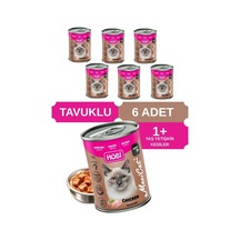Hobi Maxicat Tavuklu Yetişkin Kedi Konservesi 400 Gr X 6 Adet - Taurin Destekli, Tam Ve Dengeli Mama