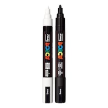 2'li Set 1.8-2.5 Mm Keçe Uçlu Markör Kalem, Uni Markör 103 Ivory