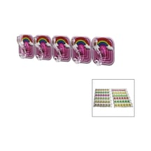5pcs Tekli - Çoklu Kullanım Mika Kristal Kollu Resimli Yapışkanlı Askı Çok Renkli