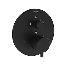 VitrA A4267136WTC Origin Termostatik Ankastre Banyo Bataryası Sıva Üstü Grubu,v-box , Mat Siyah Krom