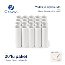 Cleova Tüy Toplama Yedek Rulo 20 Adet ,24 Cm