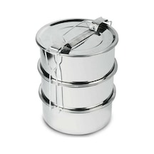 Sefertası 3 Lü Paslanmaz Çelik Tek Kişilik 12X6 Cm Sefertası 3 Lü Paslanmaz Çelik Tek Kişilik 12X6 Cm