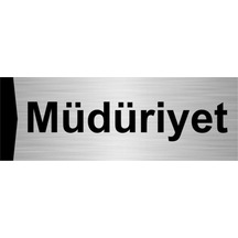 Müdüriyet 7x20cm Gümüş Renk Metal Yönlendirme Levhası