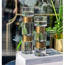 Bc013 Silindır Katlı Modern Şamdan Eskitme Dekoratif Şık Modern Ev Aksesuarı