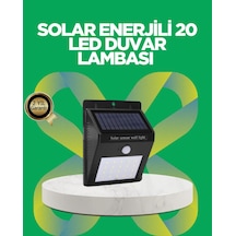 Solar Enerjili 20 Led Hareket Sensörlü Duvar Lambası Taba