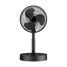 Çeşithane F-06 Masaüstü Ayaklı Fan Şarjlı Kompakt Siyah Mini Fan