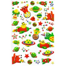 Sticker Kabartmalı A4 Boyutunda Stiker Defter, Planlayıcı Etiket Lim201 - Uzay
